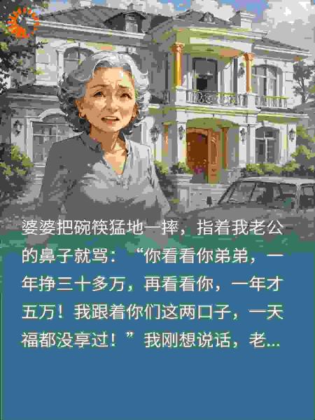 婆婆嫌老公没本事，不如小叔子，下一秒被送去别墅享福