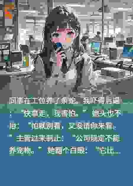 同事喜欢宠物，竟然在公司养蛇…