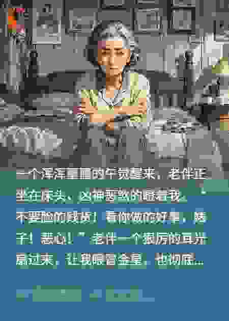 老公拿到我家中出轨的视频，五十多的我却让他净身出户