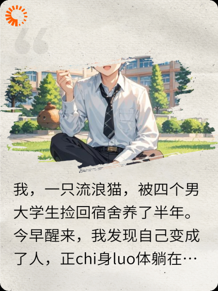 被四个男大学生收养的我变成人了