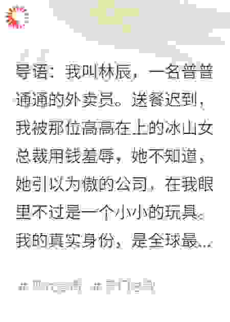 我，外卖员，开局被冰山总裁怒砸百万