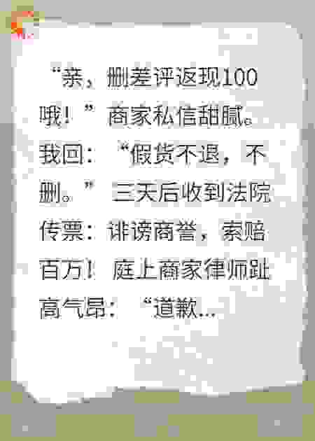 差评被起诉？我反手送假货商坐牢