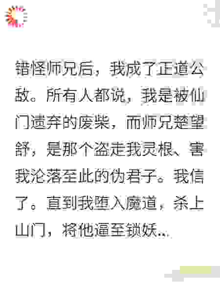 错怪师兄后，我成了正道公敌