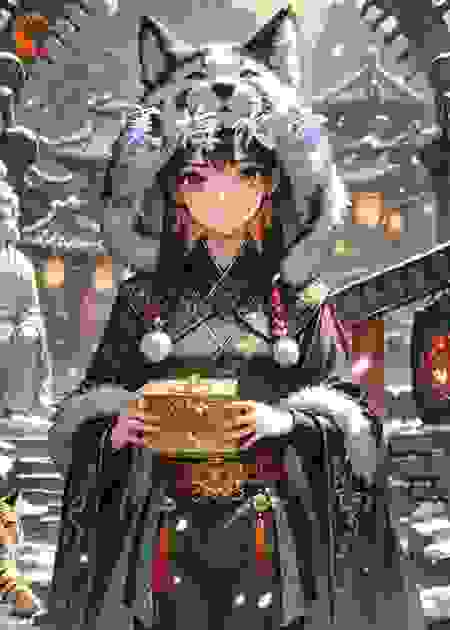 寒梅饮雪​