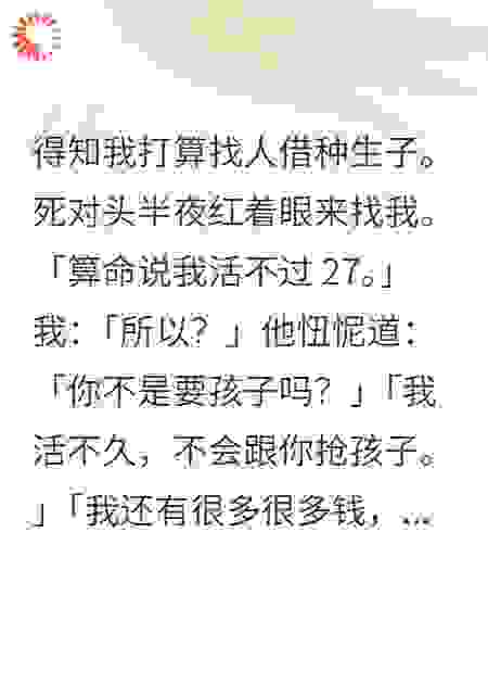 得知我打算找人借种生子。