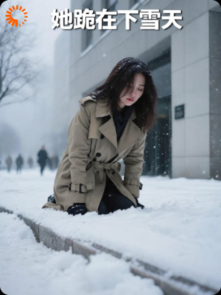 她跪在下雪天
