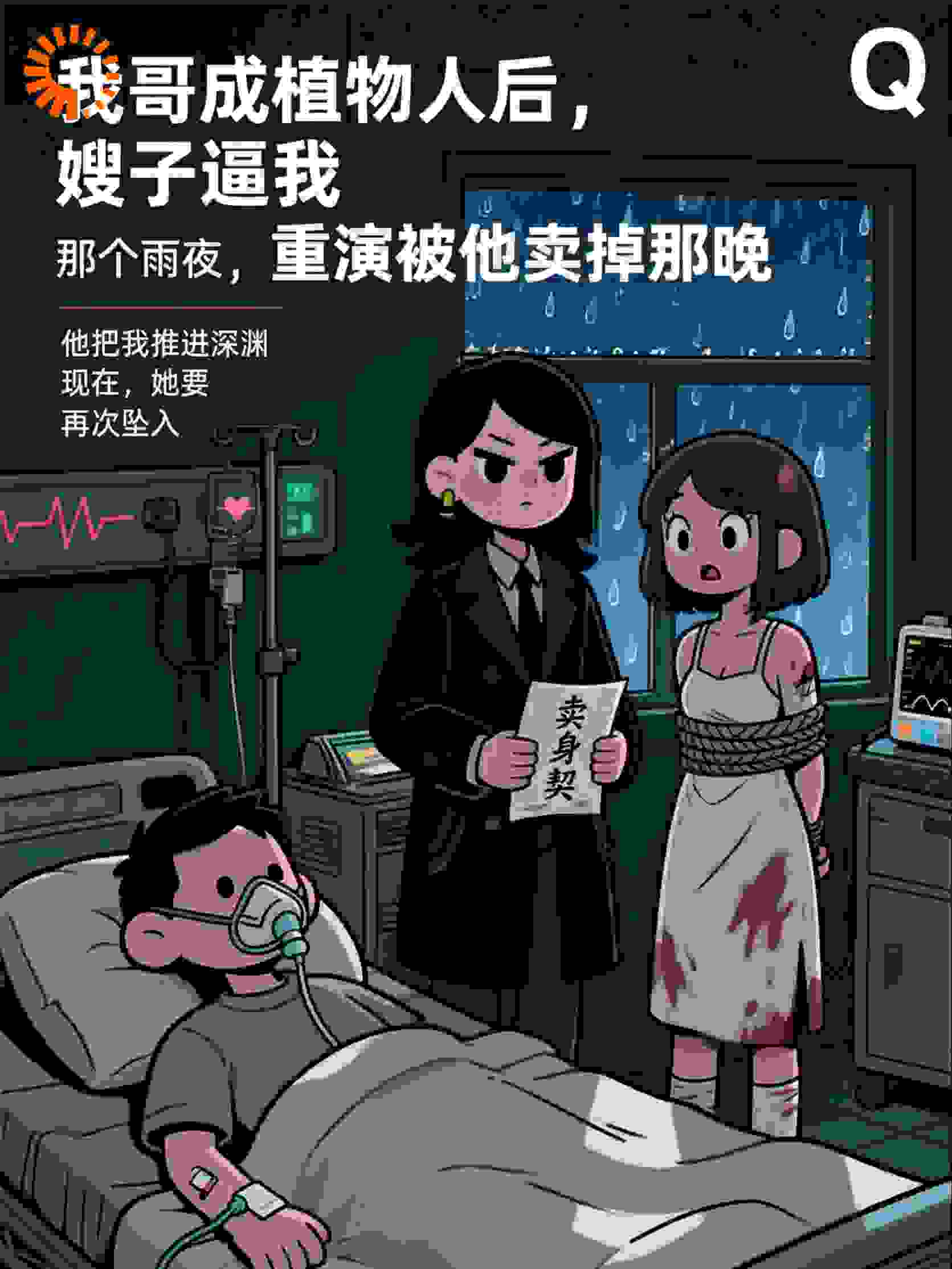 我哥成植物人后,嫂子逼我重演被他卖掉那晚