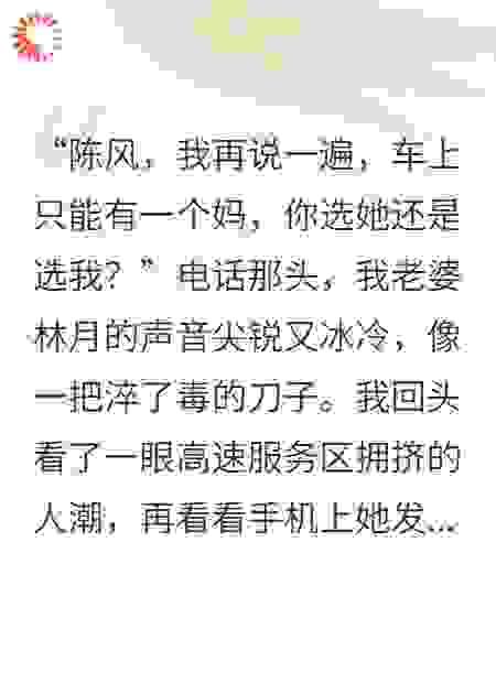 国庆自驾游，老婆把我妈扔在服务区