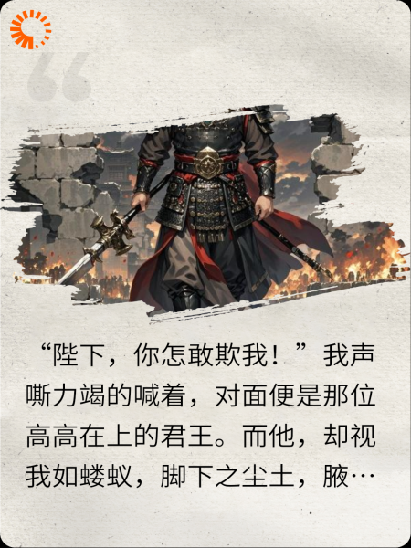 陛下！你怎敢欺我！