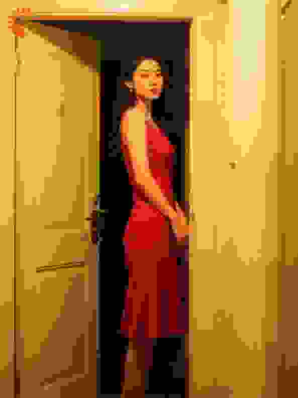 对门的红裙女邻居