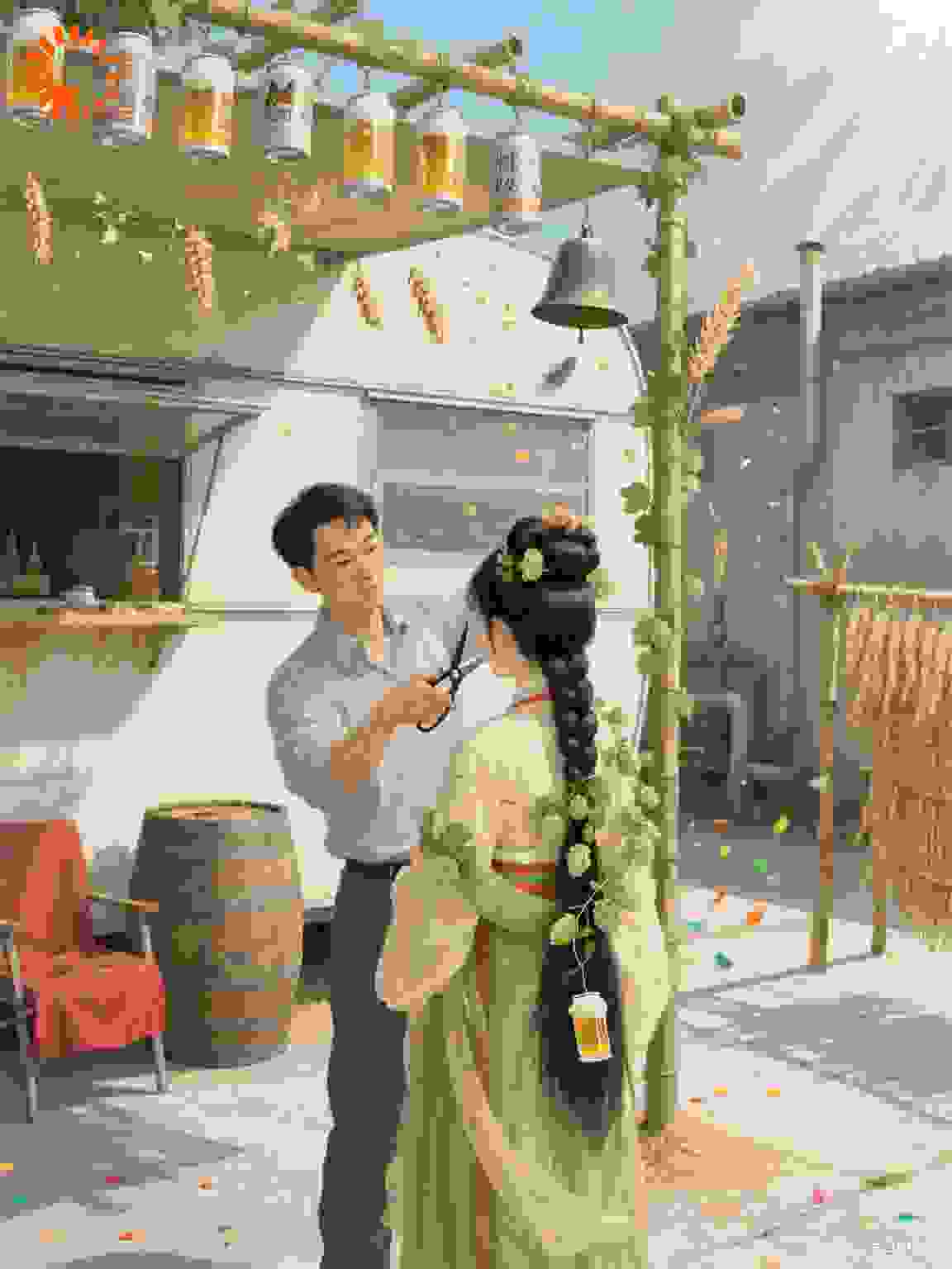 剪刀裁酒花・后院里的新生机