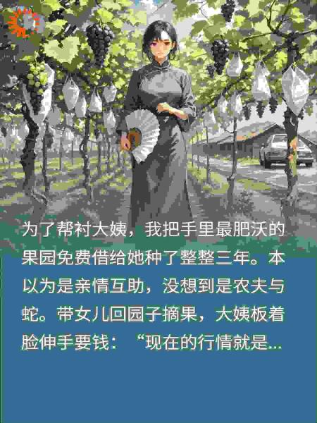 借园三年摘果竟要高价？我直接按市场价收租，她悔炸了