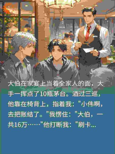 家宴大伯让我买单？我反手借钱，他傻眼了