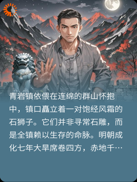 石狮吞月：铁匠与山神的百年赌约