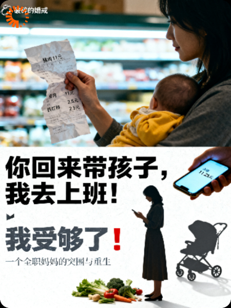 你回来带孩子，我去上班!我受够了